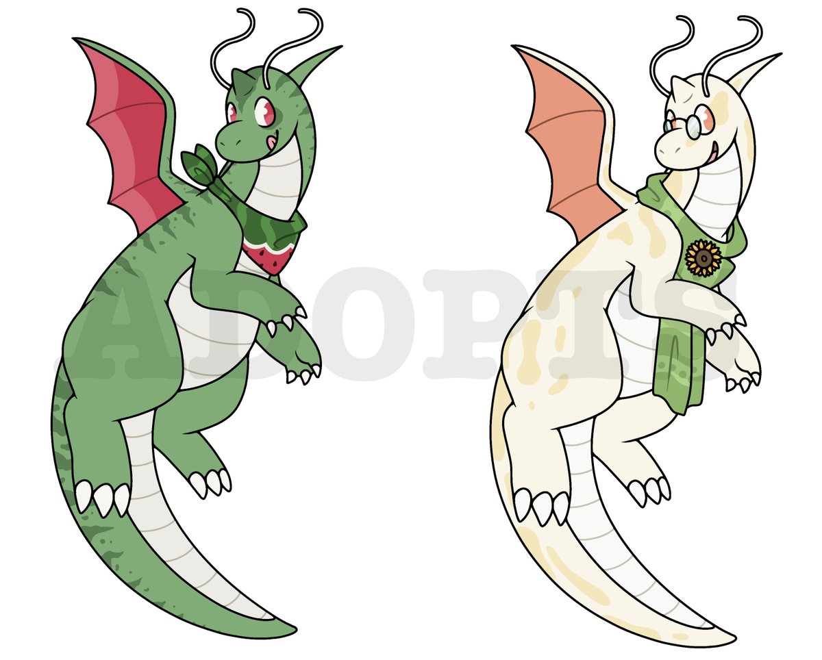 Testing interest for a batch of dragonite base adopts with these two. AB for both is $20, more info and status will be in the link in the comments