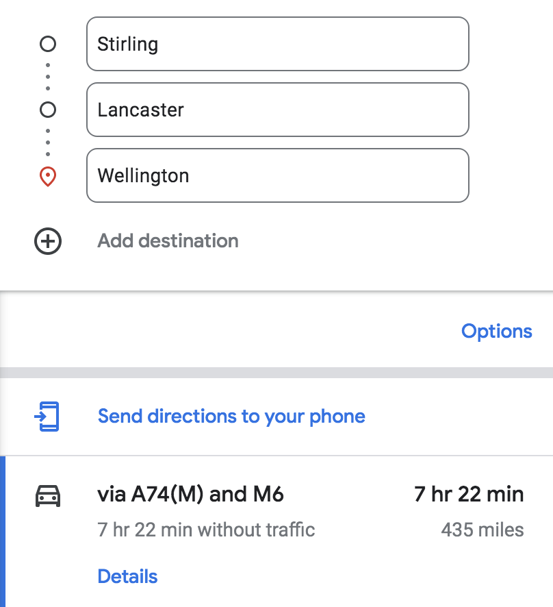 Only9built's tweet photo. And the 🏆 goes to @allan_lowson who got the exact answer which matched mine of:
435 miles 7hrs 22 mins👏👏 Bravo, Wear your #EBHat🧢 with pride😎 https://t.co/oZgTxSOOV5