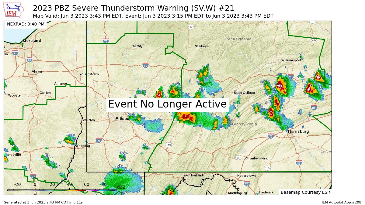 Ohio Weather Alerts on Twitter "PBZ cancels Severe Thunderstorm