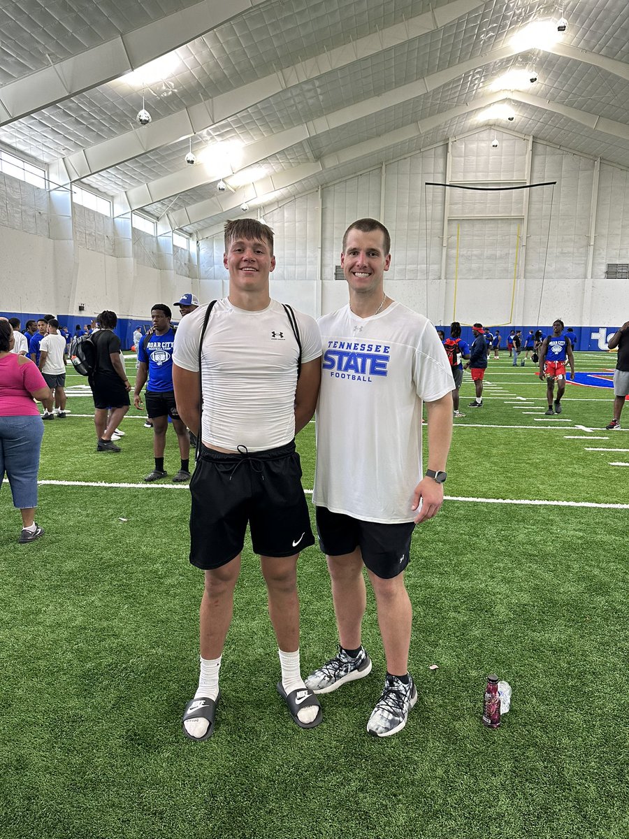 Blessed to receive my first D1 offer <a href="/TSUTigersFB/">Tennessee State Football</a> !
Thanks to <a href="/CoachBrewster50/">Michael Brewster</a> and <a href="/EddieGeorge2727/">Eddie George</a> for a great camp!!