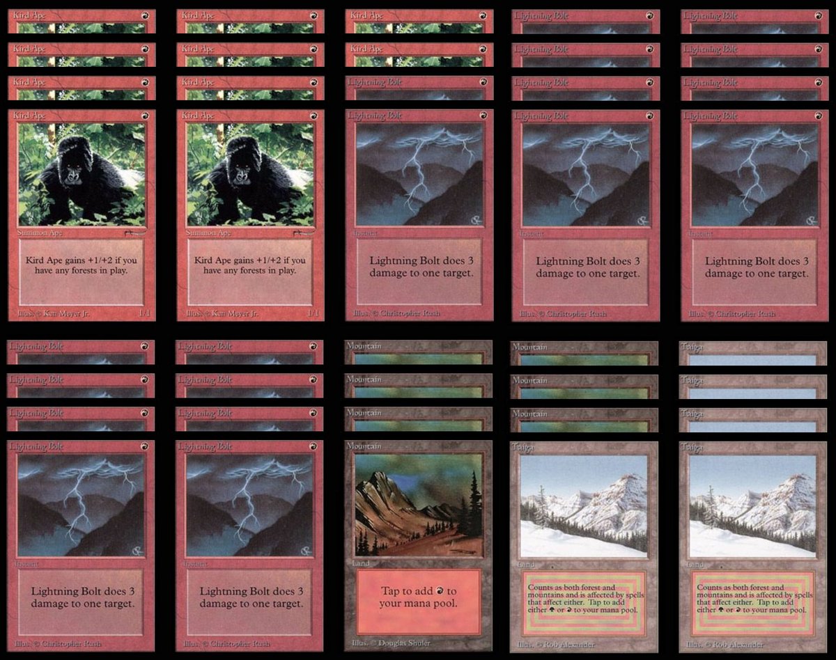 Initiate of the Ebon Hand on Twitter "DeckOfTheDay In 1993, deck were 40 cards, with no "4
