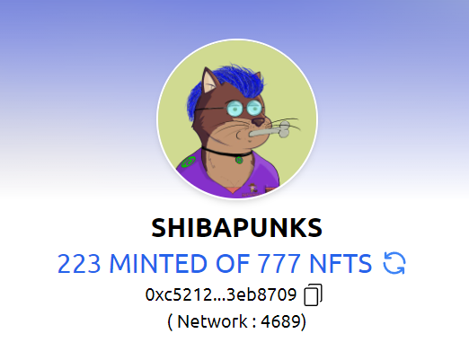 #IOSHIBARMY we already sold over 200 unique #SHIBAPUNKS in the first hours! 

And they're looking awesome! Share your mints with us! 

Tomorrow we'll reveal some details on the tokenomics!
All funds will go back to the community!

Stay tuned and keep minting! 

LFG $IOSHIB