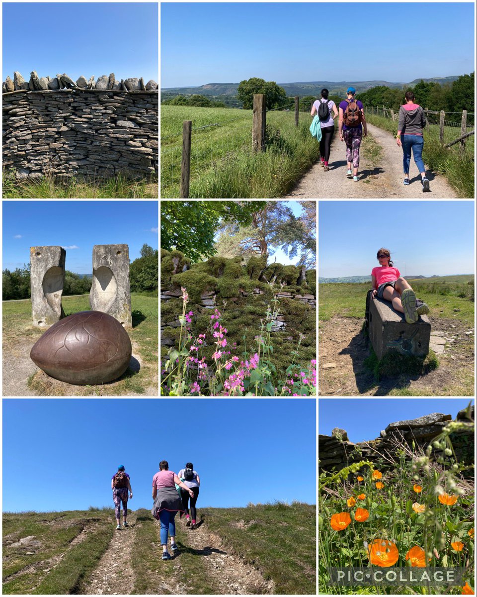rosiebristow's tweet image. Yesterday’s adventure was a 7 mile hike from Parc Penallta up to Mynydd Eglwysilan and back.

We came across a fallen trig point which made an excellent chaise longue, and were surrounded by skylarks again under beautiful blue sunny skies 😍