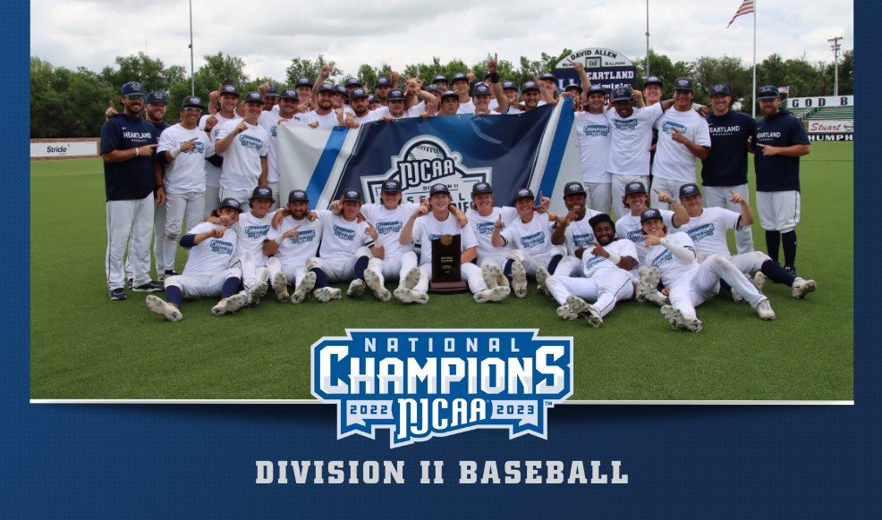 🏆The 2023 #NJCAABaseball DII World Series Champions!

The Heartland Hawks claimed their first World Series Title with a 8-6 victory in the championship game.

Full Recap⤵️
njcaa.org/sports/bsb/202…