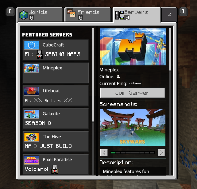 Looks like Mineplex didn't get removed entirely from the featured servers list, If you install 1.18.0 or below you will still be able to find it there
