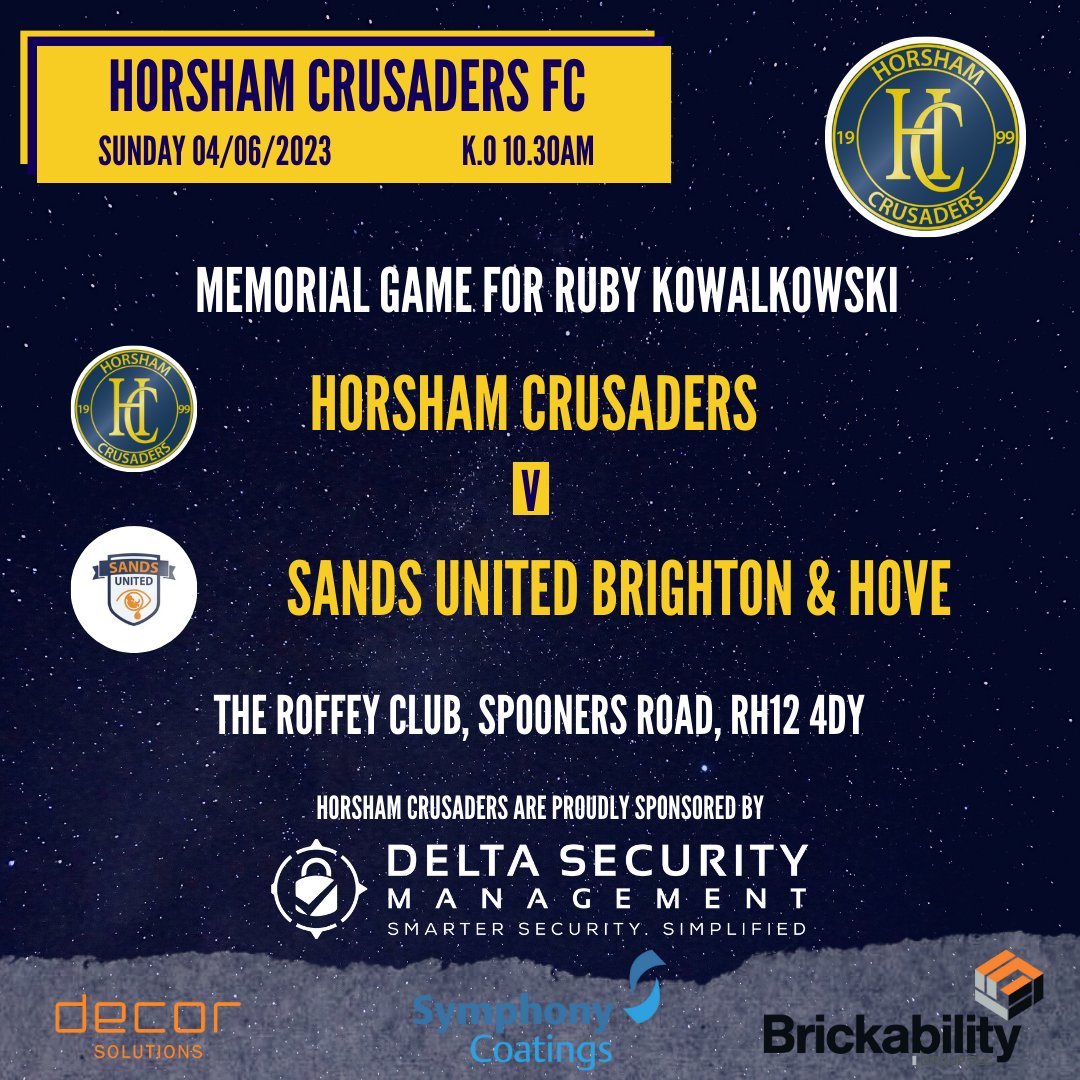 HCrusadersFC's tweet image. Tomorrow the club will participate in a memorial game with @SUFCBrighton for Ruby Kowalkowski. 

The game will raise money to support dads and families who have been affected by stillbirths and neonatal deaths.

Please come down and show your support.