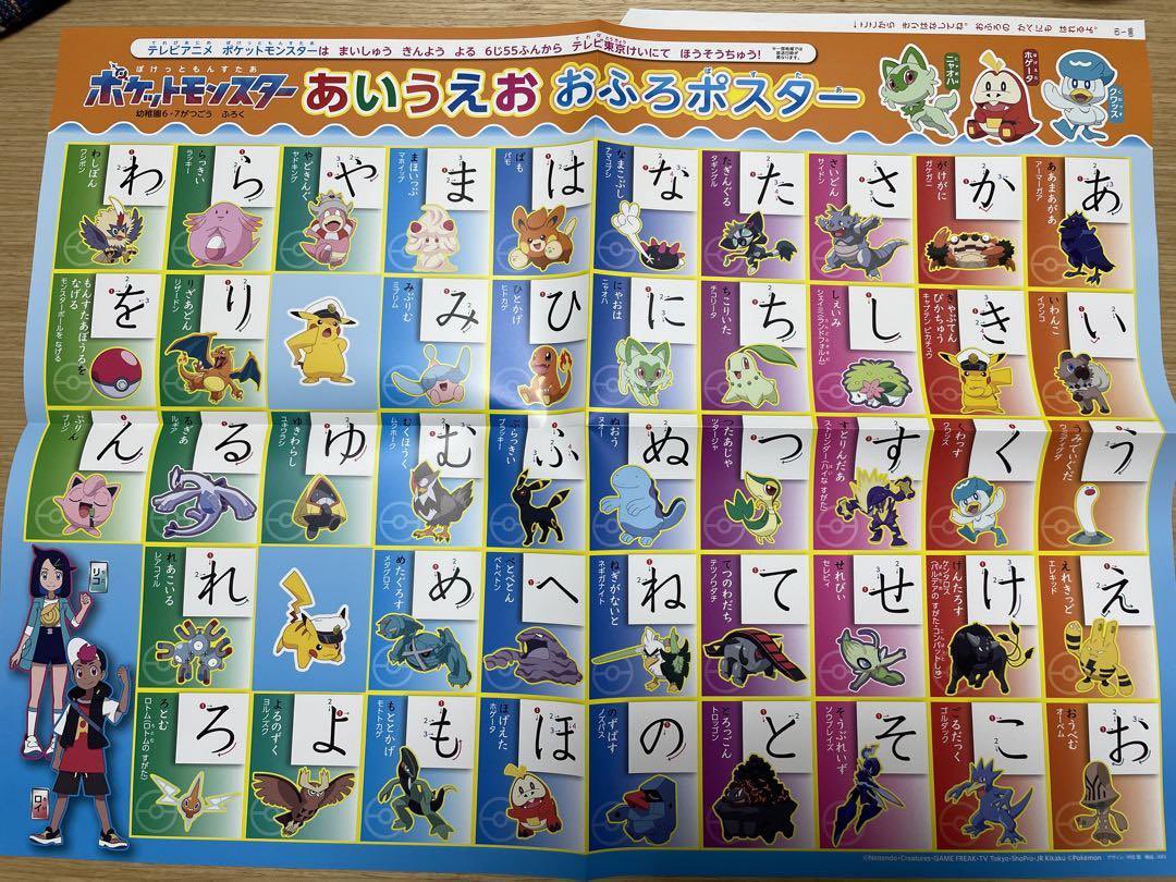 ポケットモンスター すごろく たまごっち あいうえおポスター