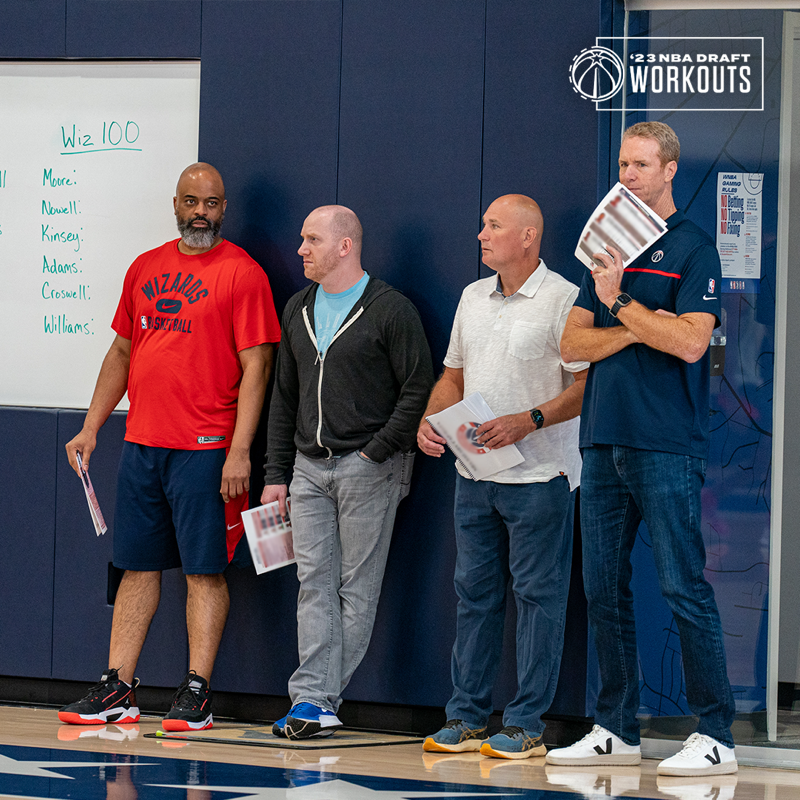 WashWizards's tweet photo. First draft workout of the summer in the books 📚

Today we hosted:

Brendan Adams (@GW_MBB)
Ed Croswell (@PCFriarsmbb)
Taevion Kinsey (@HerdMBB)
Isaiah Moore (@SouthAlabamaMBB)
Markquis Nowell (@KStateMBB)
KJ Williams (@LSUBasketball)