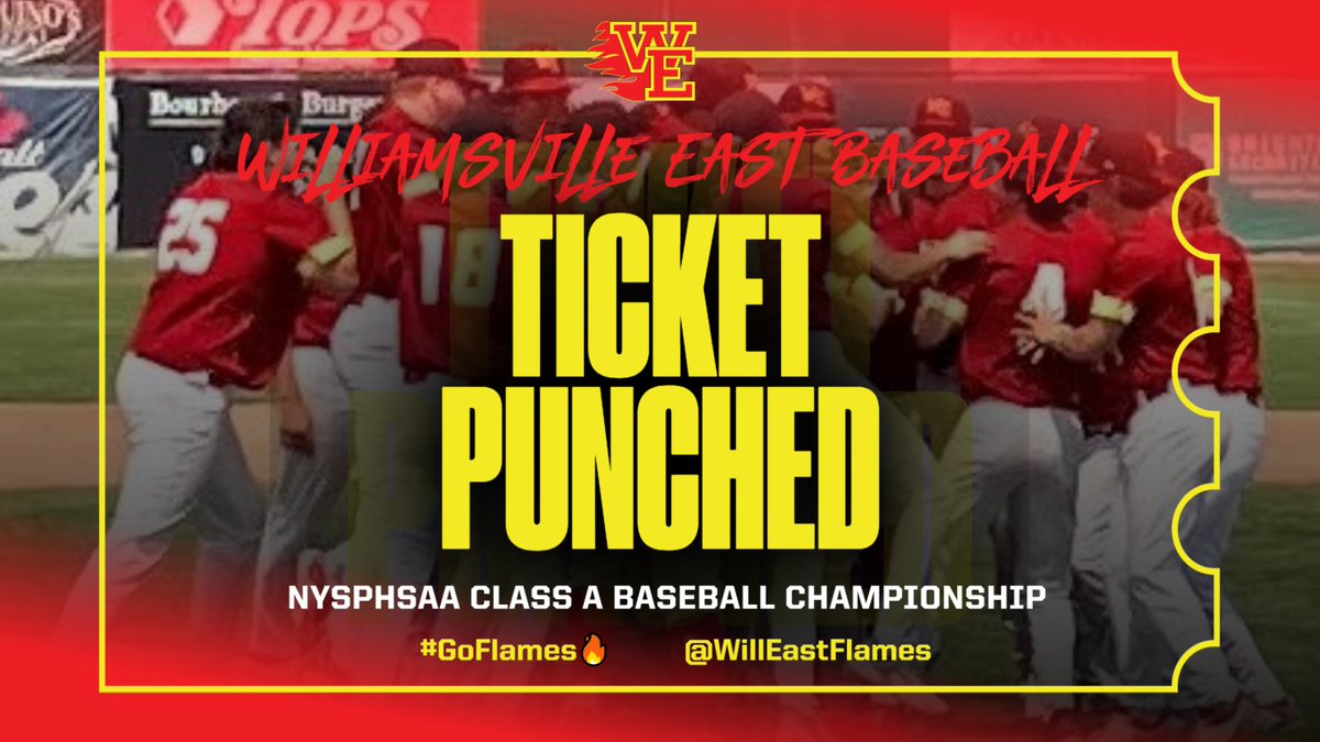 Will East Athletics (@willeastflames) on Twitter photo <a href="/WEast_Baseball/">Will East Flames Baseball</a> punches their ticket to Binghamton. Flames will face Walter Panas out of Section I in the NYSPHSAA Class A Semifinals 6/9 at 2pm at Binghamton University. #GoFlames🔥 <a href="/WEast_Baseball/">Will East Flames Baseball</a> punches their ticket to Binghamton. Flames will face Walter Panas out of Section I in the NYSPHSAA Class A Semifinals 6/9 at 2pm at Binghamton University. #GoFlames🔥