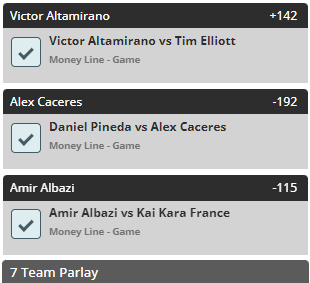 #UFCVegas74 7-Leg Parlay (+5660), 2u Wins ~113u

UP +49½u SINCE #UFCCHARLOTTE!

FOLLOW @MMA_RAX FOR FREE #UFC PICKS + CONTENT!

— Lins
— Castaneda
— Santos / Munoz Jr. -2½ Rounds
— Zaleski / Nurmagomedov +2½
— Altamirano
— Caceres
— Albazi

#GamblingTwitter #MMAtwitter #FreePicks