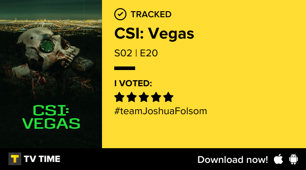 I've just watched episode S02 | E20 of CSI: Vegas! tvtime.com/r/2Q6kY #tvtime