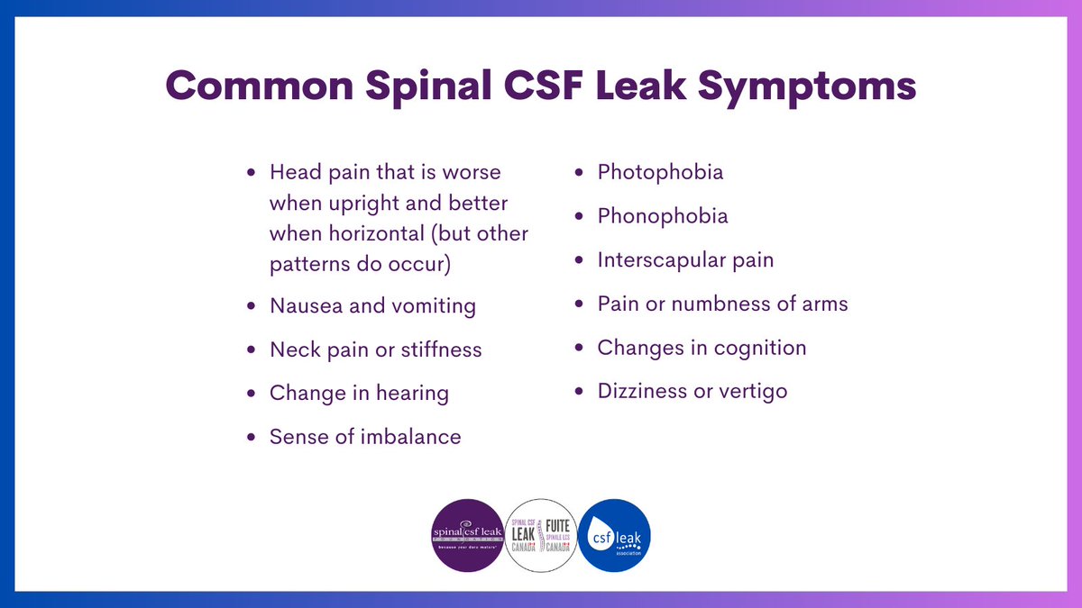 spinalCSFleak's tweet image. For #LeakWeek day two, we’re discussing symptoms of spinal CSF leak. @SpinalCSFCanada @csfleakuk
spinalcsfleak.org/leakweek-2023-…

 #leakweek2023 #spinalcsfleak #becauseyourduramaters
