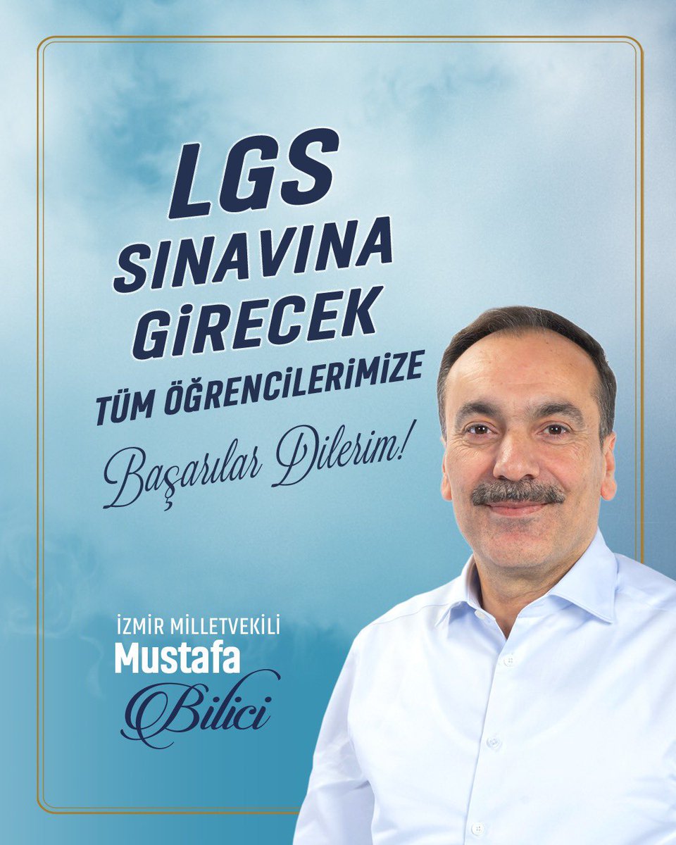 Yarın gerçekleştirilecek olan Liselere Giriş Sınavı (LGS)'ye girecek olan tüm öğrencilerimize zihin açıklığı ve başarılar diliyorum. 

 #LGS2023