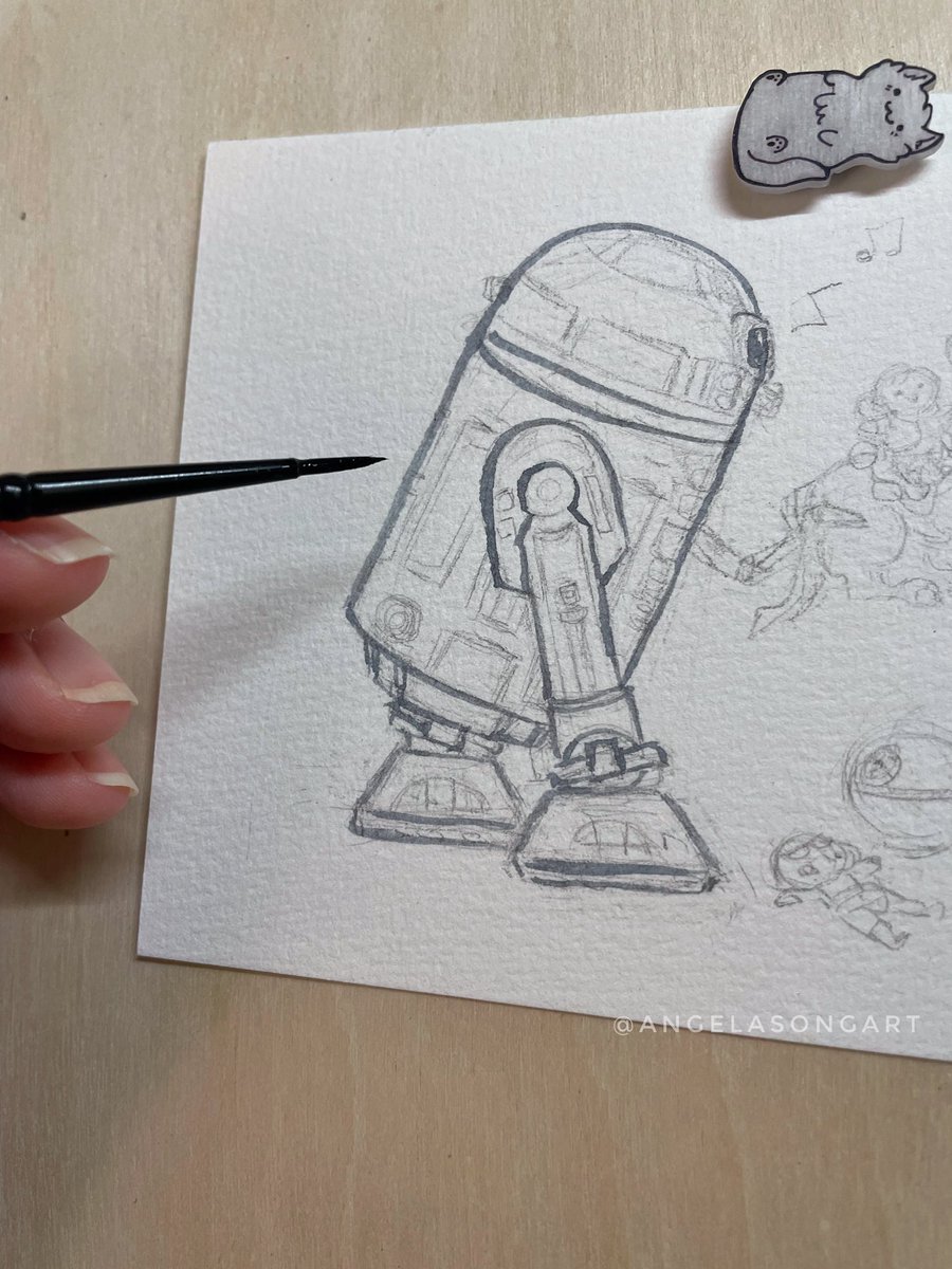 Catching up on some commission-y things #r2d2 #watercolor #illustration