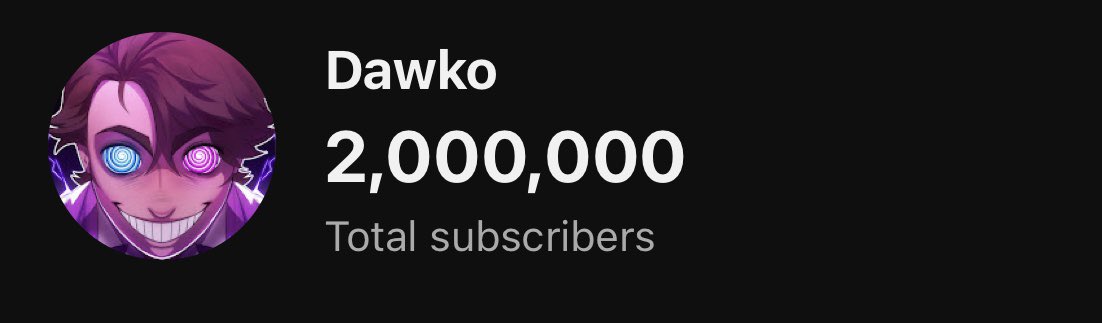 dawkosgames's tweet image. Thankyou for 2 Mil! ❤️