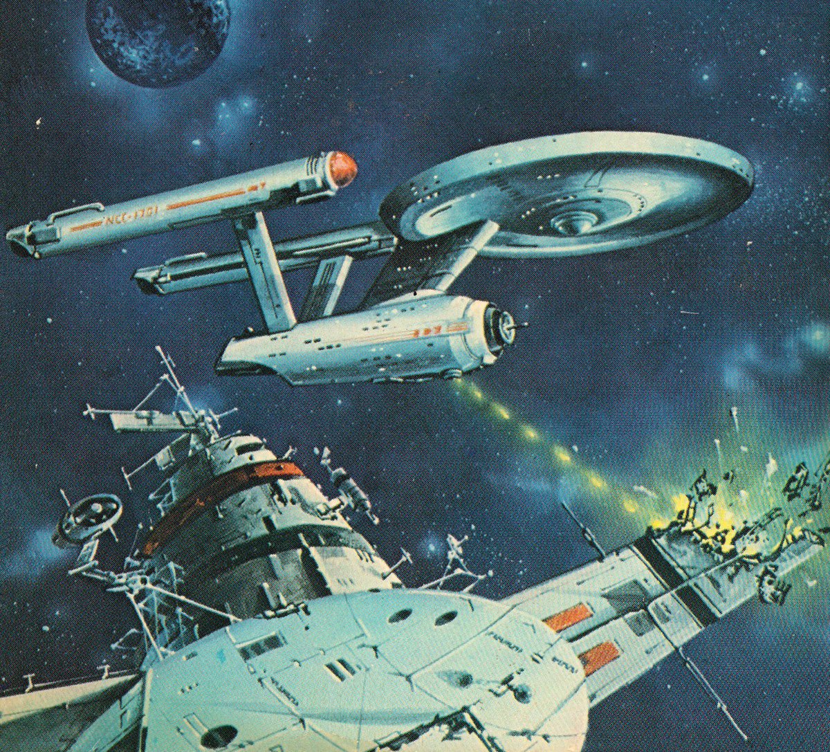 Eddie Jones cover art for 'Trek to Madworld' by Stephen Goldin, 1979.