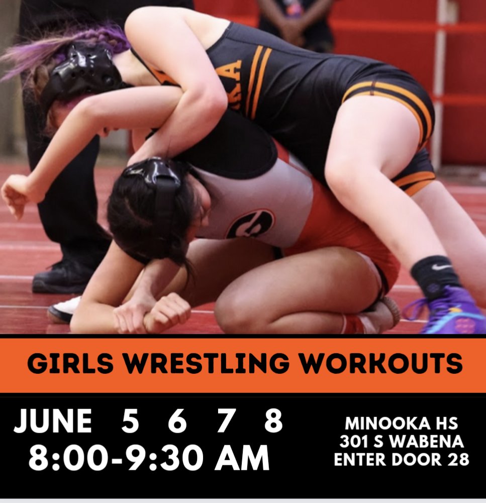 Start your days off right. Girls Wrestling Morning Workouts Monday - Thursday 8:00-9:30 Central Campus Wrestling room. Door 28.