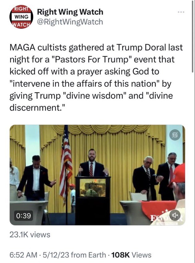 6/ Do u see Roger Stone on stage at the Pastors for Trump event at Trump, Doral? Pastors 4 Trump was founded by Jackson Lahmeyer who says BLM was founded by “witchcraft-practicing lesbians.” Stone has ties to the Proud Boys & Oath Keepers. Trump glorifies violence. A toxic stew.