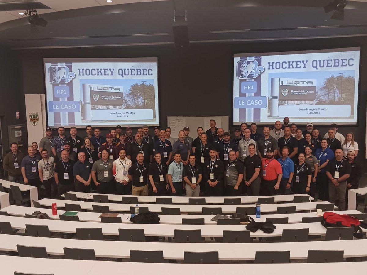 Notre groupe d’intervenants et d’entraîneurs en stage (HP1) à Trois-Rivières.