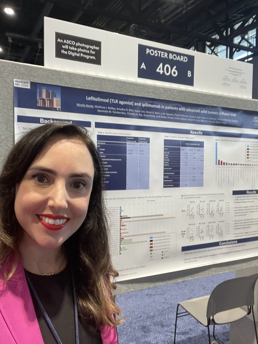 Mirella Nardo, MD (@mirella_nardo) on Twitter photo Thrilled to present this phase 1 of lefitolimod (TLR9 agonist) plus ipilimimab in refractory advanced tumors. It was safe and well tolerated and we expect maybe other combinations will improve the efficacy! Why not anti-PD1/L1? <a href="/DavidHongMD/">David S. Hong MD</a> <a href="/JIPOEditors/">JIPO Editors</a> Thrilled to present this phase 1 of lefitolimod (TLR9 agonist) plus ipilimimab in refractory advanced tumors. It was safe and well tolerated and we expect maybe other combinations will improve the efficacy! Why not anti-PD1/L1? <a href="/DavidHongMD/">David S. Hong MD</a> <a href="/JIPOEditors/">JIPO Editors</a>