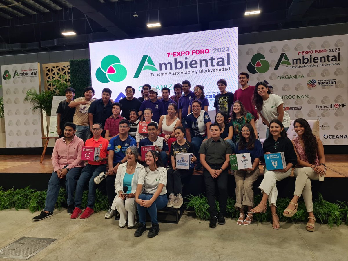 Noemi_ZamoraG's tweet photo. Cómo parte de la Red de Universidades #Sustentables #REDUS de #Yucatán en la 7a ExpoForo #Ambiental participamos con el Proyecto de #Ecoturismo de "Las Chelemeras" con alumnas de la Licenciatura en administración de #recursos #naturales de la @UMaristaMerida, Felicidades!!🎉🎊🥳 https://t.co/FUtzMYmYJJ