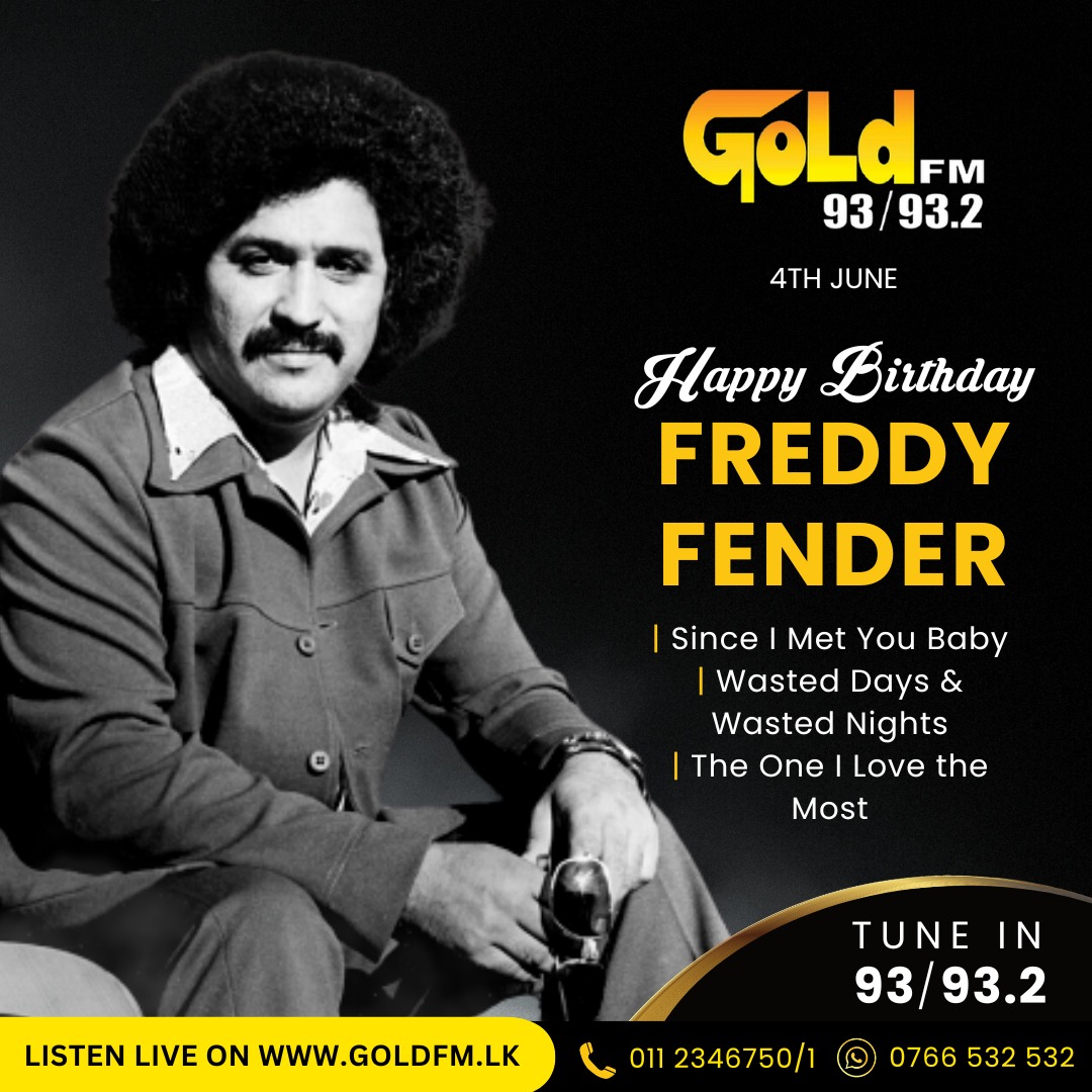 HAPPY BIRTHDAY TO FREDDY FENDER TUNE IN NOW 93 / 93.2 Island wide     