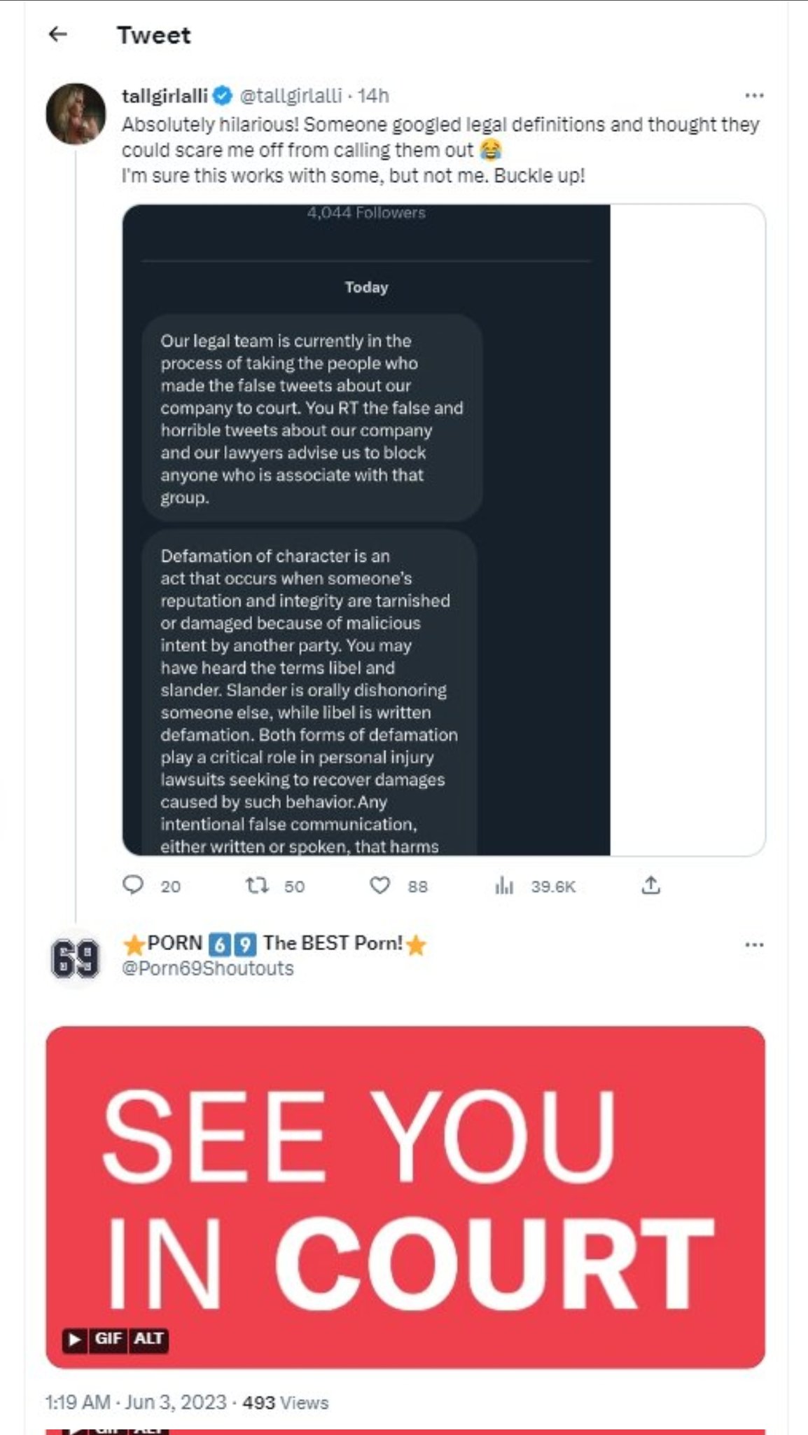 TW Pornstars - TallGirlAlli. Twitter. Hahaha Hahah Hahah. 8:58 PM - 3