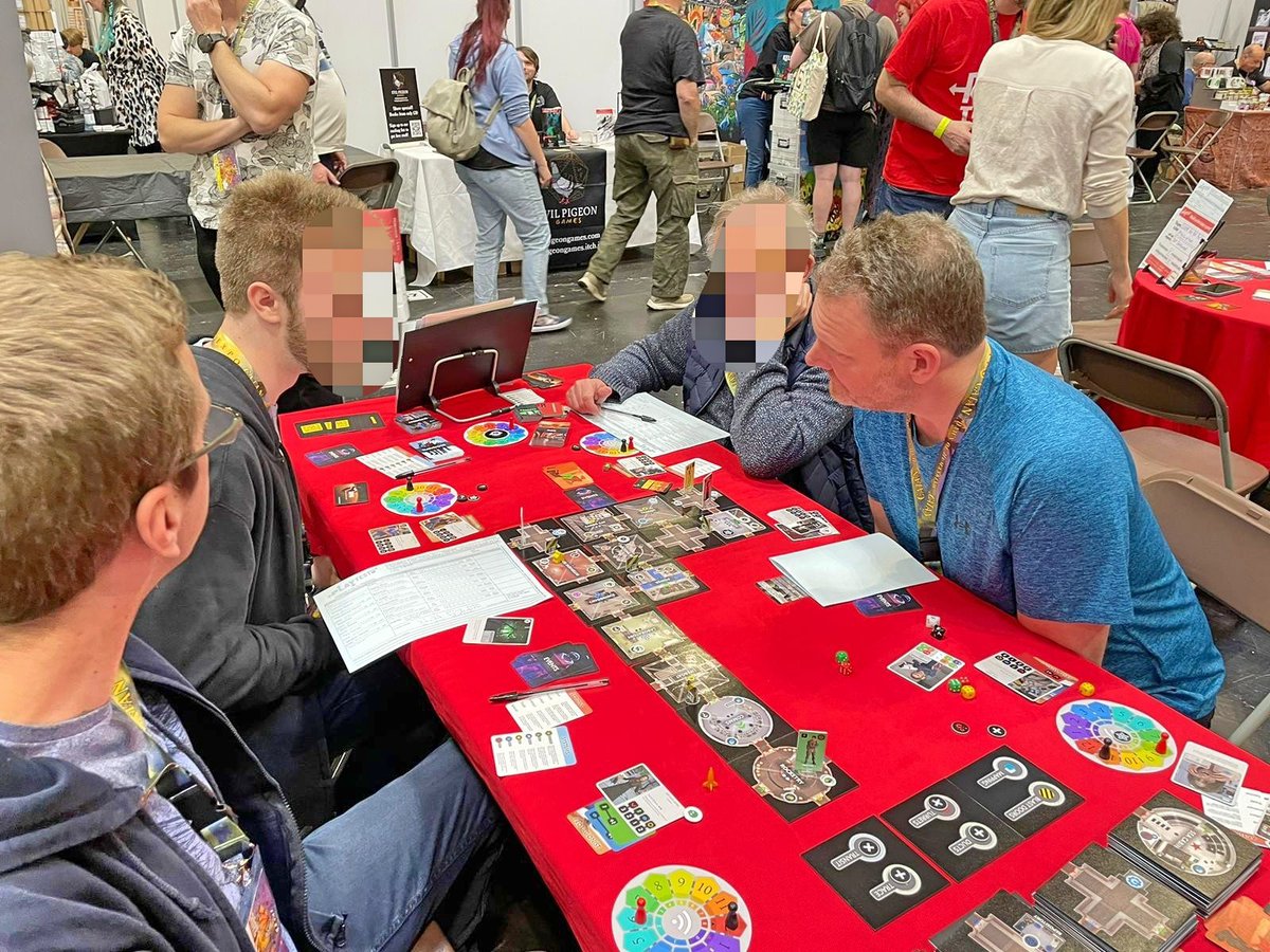 Zeno playtesting at UK Games Expo today. Great feedback, lovely people, delighted to be here!

Faces blurred for privacy.