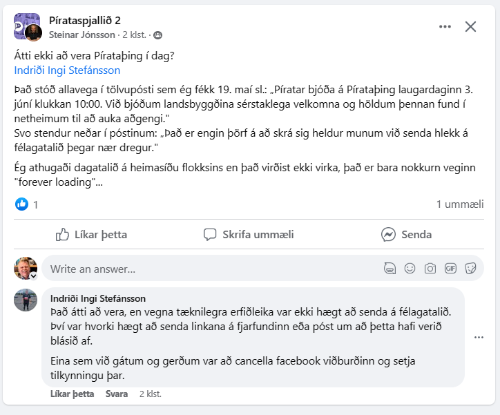 Tæknin í skrúfunni hjá flokknum sem "fann upp" internetið!