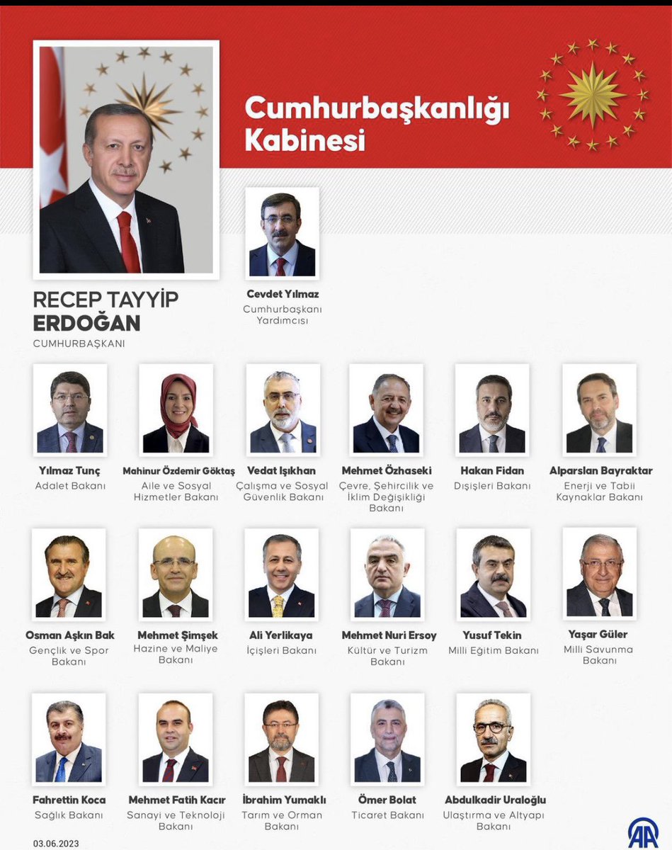 Yeni Cumhurbaşkanlığı Kabinesinin hayırlı uğurlu olmasını temenni ediyorum.