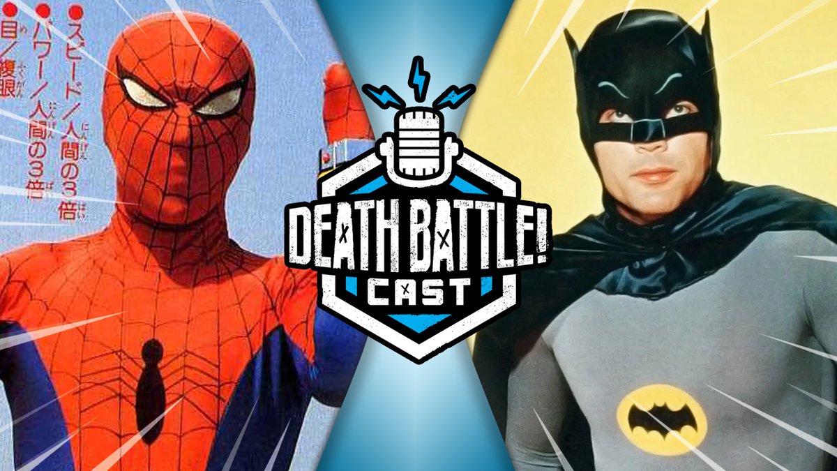It's a camp-fest on the next episode of #DEATHBATTLECast - #AdamWest's #Batman is taking on Takuya Yamashiro's #SpiderMan, otherwise known as Japanese Spider-Man!