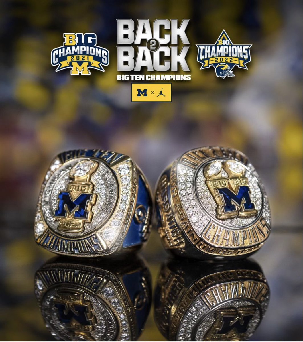 2X 💍 @SJCGridiron Alum celebrate @umichfootball Back-to-Back @bigten Championships Former Cadets: Quentin Johnson [ @_QJ11 ] Shomari Stone JR. [ @ShomariStoneJr ] Cam Goode [ @CamBamBiggalo ] Congrats young Men ⚔️ 🛡 ⚔️ DMV > Everybody 📍