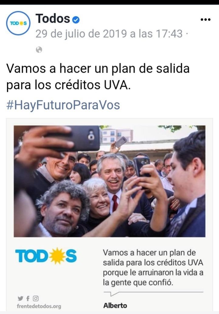 NadiaLuciana11's tweet photo. @FernandezAnibal Muchos se dicen peronistas y nos estafaron. El 
@FrenteDeTodos 
apaña a los bancos. Se necesita q se recalcule la deuda desde el inicio del crédito. Prometieron y no cumplieron.
#estafauva #usurauva #hipotecadosuva https://t.co/27KObxVaz9