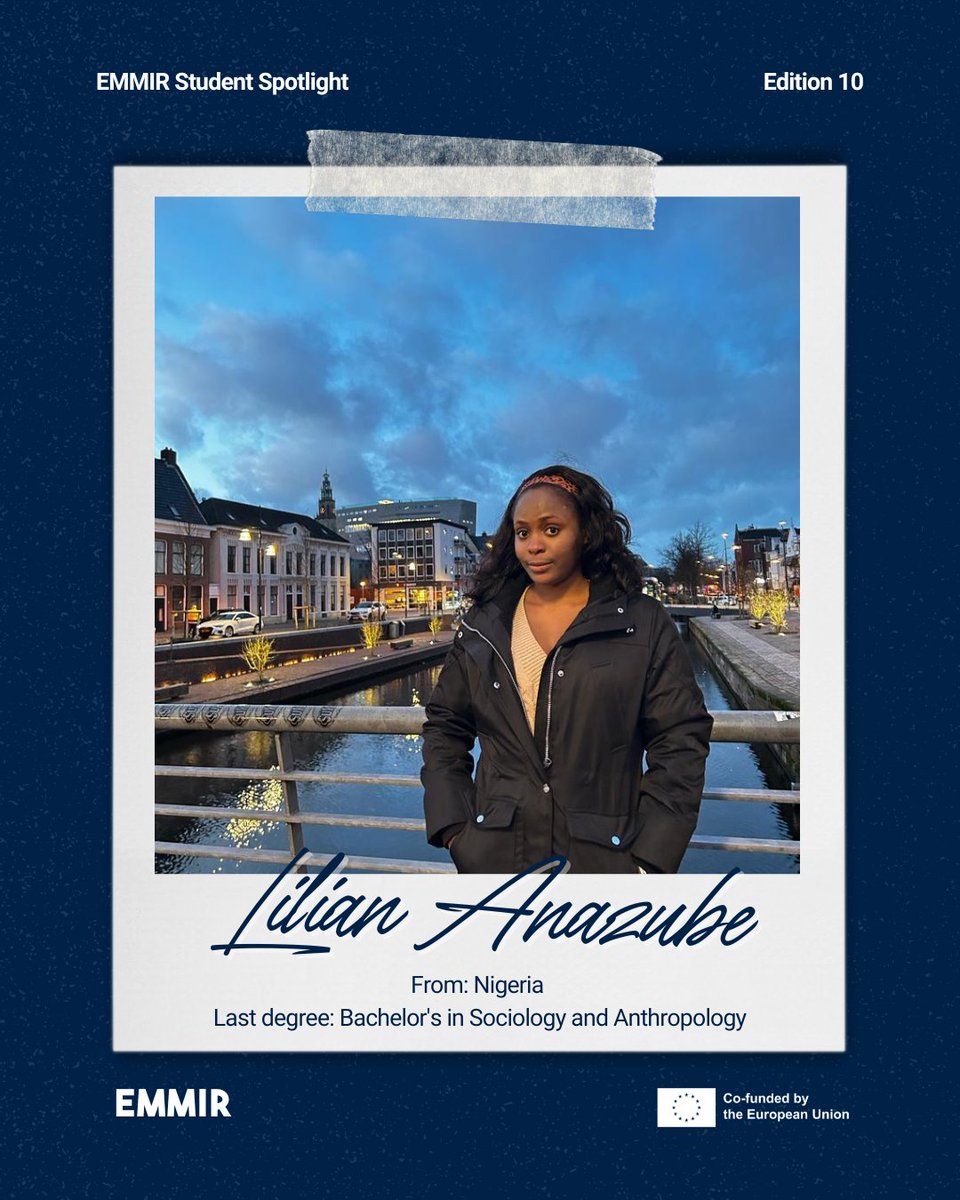 StudyEMMIR's tweet photo. This week, we are featuring Lilian Anazube , a passionate humanitarian and advocate for gender and disability inclusion from #Nigeria 🇳🇬  Read more on our linkedIn: https://t.co/3fiMUk18Mo

#EMMIRSpotlight #EMMIRE10 #Erasmus #MigrationStudies https://t.co/iCl6udmJjG