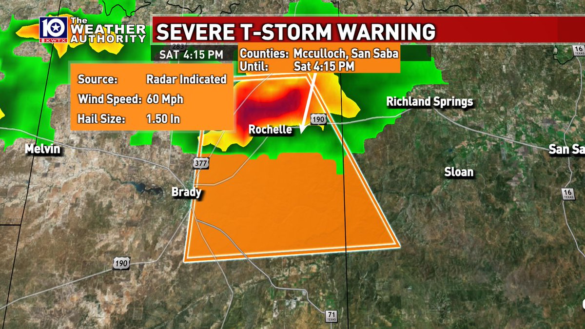 KWTX Weather on Twitter "A severe tstorm warning has been issued for