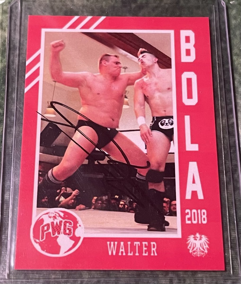 CardboardPicker's tweet image. Love me some “#DerRingGeneral”

2018 #PWG #Bola Walter Rookie signed.

#wrestlingcards #ICchamp
