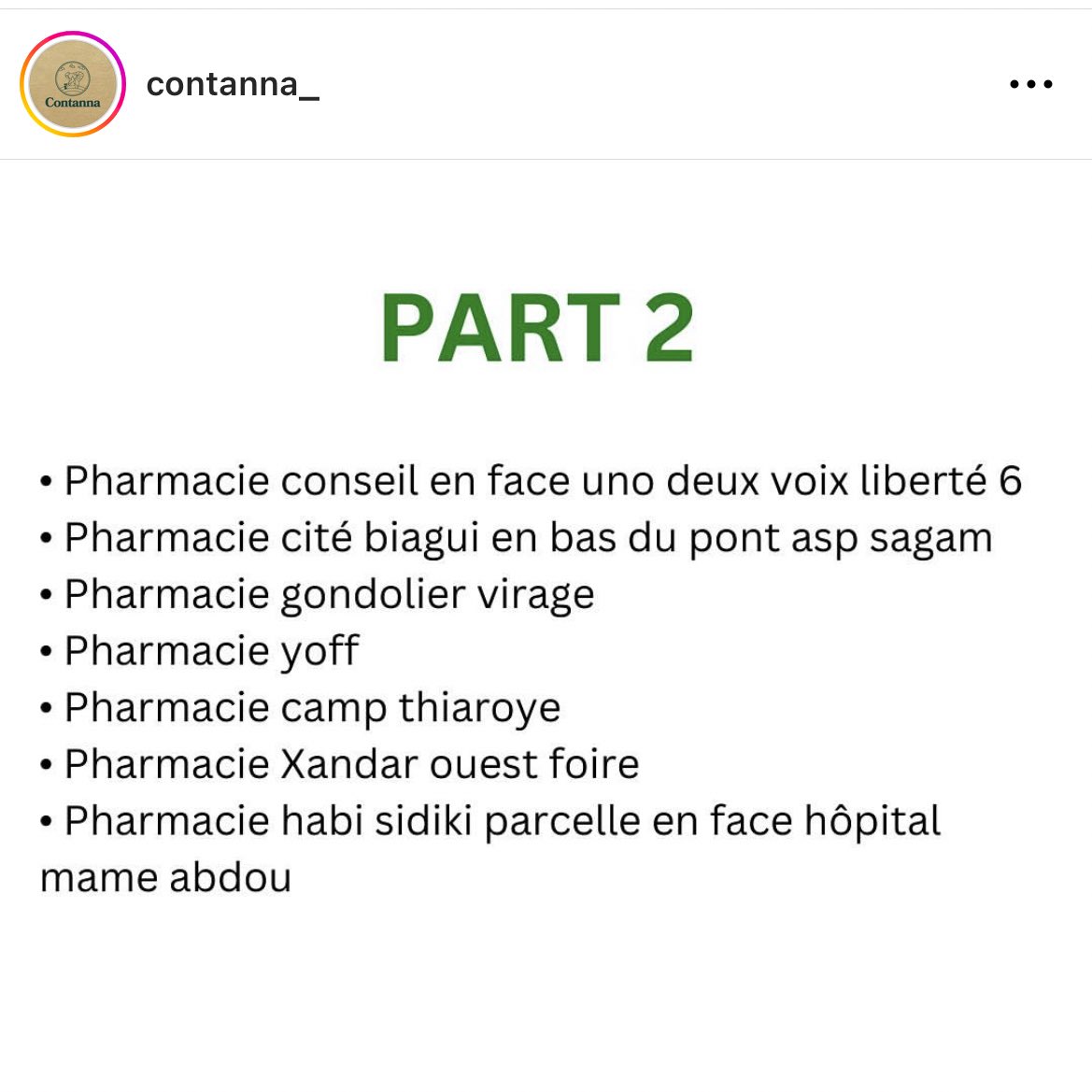 evamarie0's tweet photo. Liste des pharmacies ouvertes 🙏🏽❤️ https://t.co/BR68pqkqAN