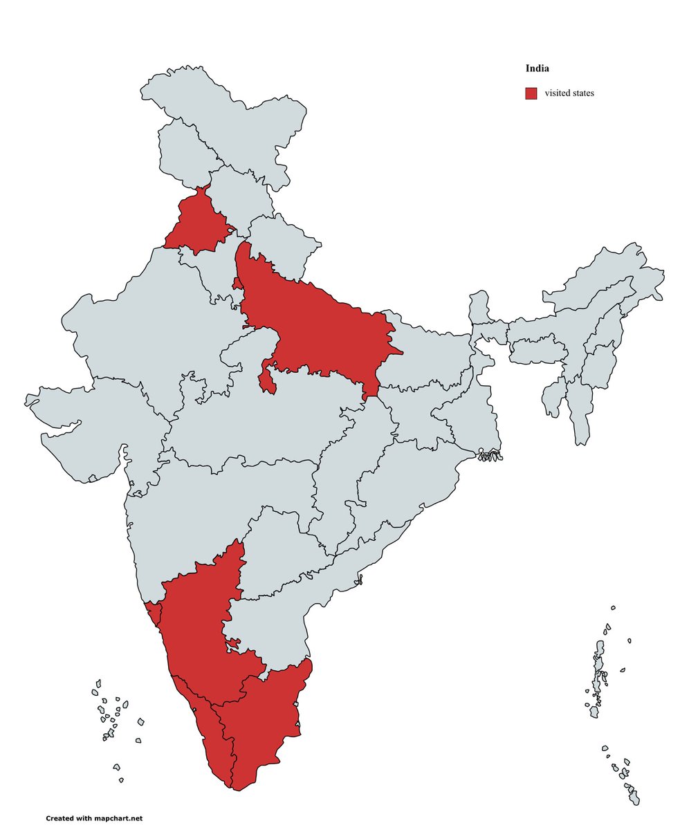 インド版塗り潰しマップを見つけた
まだまだです