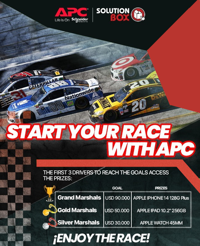 SolutionBoxUSA's tweet image. Start your race with APC 💥
You still have all of June to enter and win!
Enjoy the Race 🔥

#apc #teamapc #solutionbox