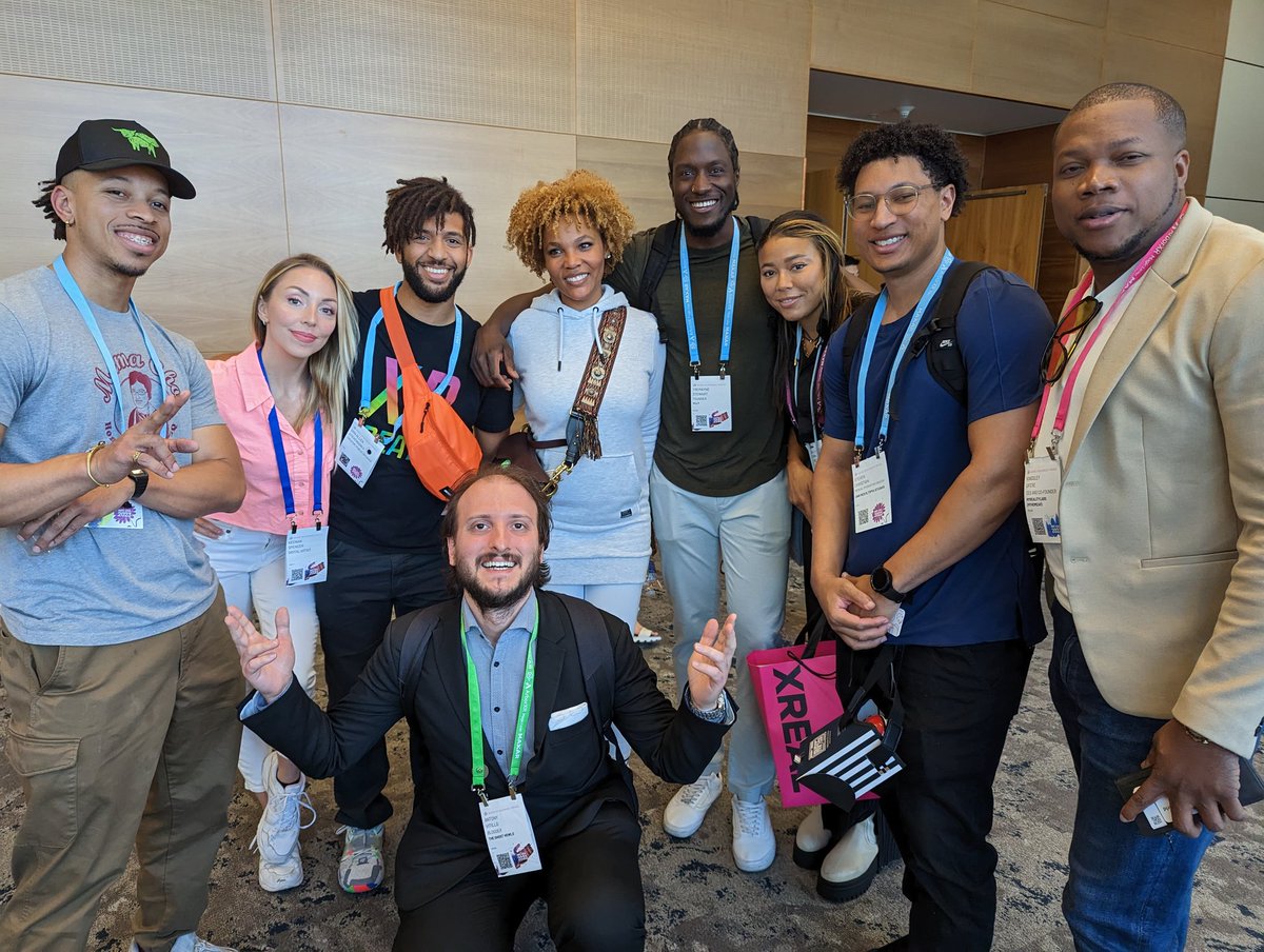 sonyahaskins's tweet photo. Thanks to all the amazing founders &amp; creators at @ARealityEvent who came to explore, report, work, create &amp; talk about your work. We appreciate you! 🪇

#awe2023 #womenintech #VR #AR #XR #immersive #technology @SkarredGhost @CasandChary @nathanc @PaigePiskin @lenslist https://t.co/fWai37S0AB