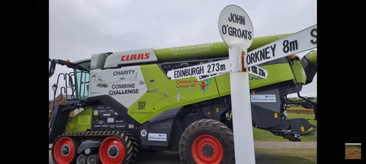 Good luck to @agricontract @loosecollie and the rest of the crew #johnogroats #landsend set off at 5am in the morning #combinechallenge @CLAAS_UK