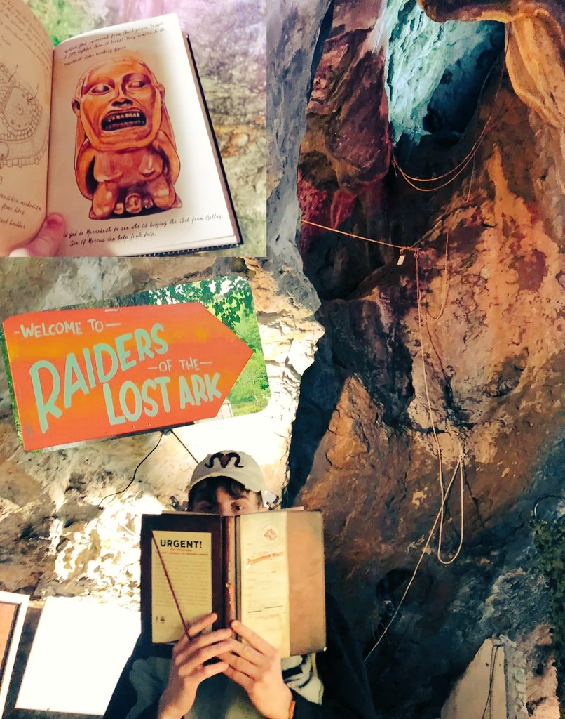 LewGilmore's tweet image. Seeing Raiders of The Lost Ark in an actual cave was insane!! Core memory bucket list type thing. Had to bring along Indy&apos;s diary to try find some fortune and glory for myself  🪨⛰️🤠@VillageScreen @IndianaJones #IndianaJones