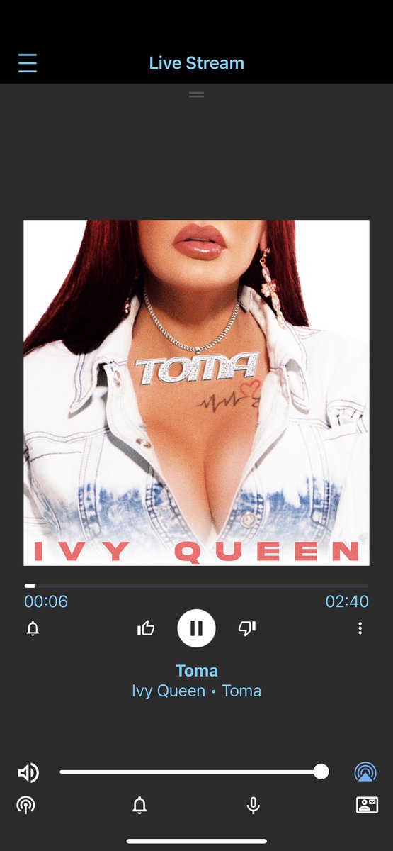 @973TheBoss is playing Ivy Queen’s new banger #TOMA 🔥🔥