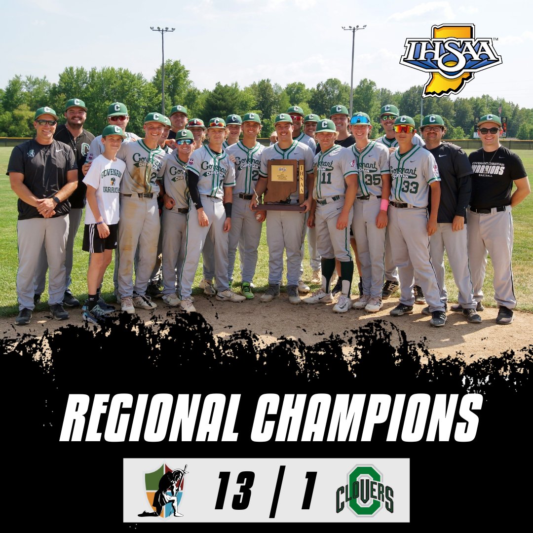 🚨 Regional Champions🚨

For the first time in program history, Warrior baseball secures a regional title after defeating Cloverdale 13-1! <a href="/cchsindy/">Covenant Christian</a> <a href="/IHSAA1/">IHSAA</a>