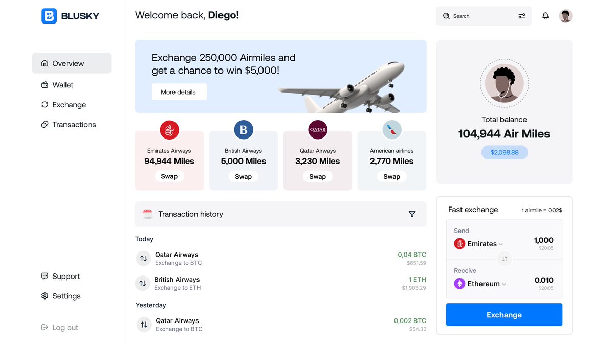 The hottest project in crypto with a #presale coming in late June. Don't miss #BLUSKY - exchange frequent flyer airmiles to #crypto instantly (top worldwide airlines).

A working project! Follow @bluskyapp NOW!

#Ether #LUNC #DebtCeilingBill #DebtCeiling #HunterBiden #POTUS…