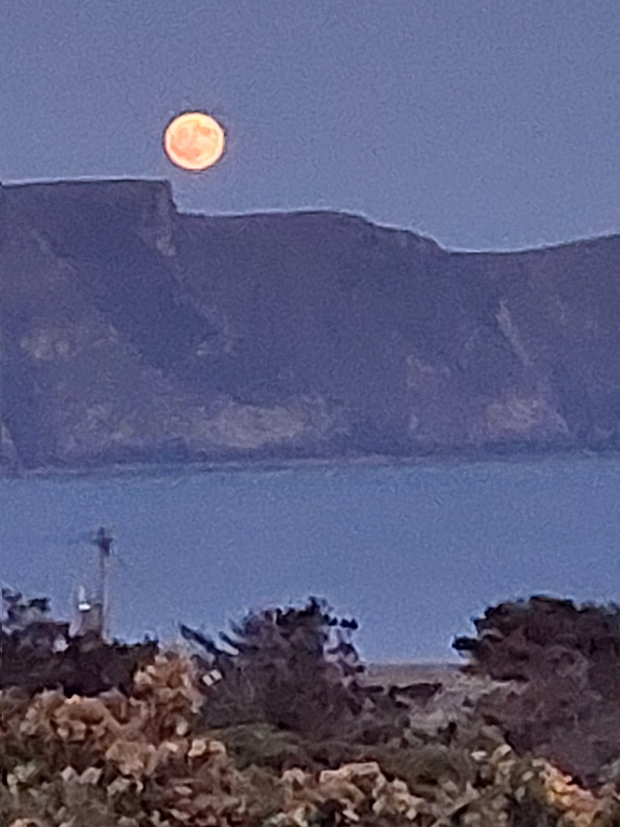 KeemLodge's tweet photo. A Big Red Moon coming up from Minaun Cliffs. My phone doesn't do justice as it's really red 🌝 #StrawberryMoon @MayoDotIE @achilltourism #Moon @StormHour @CarlowWeather https://t.co/iFSwPnXDGY