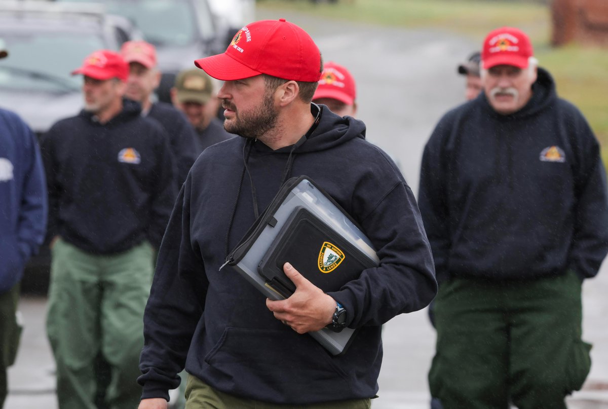 nsgov's tweet photo. Firefighters from Maine, New Hampshire, Connecticut, and New York arrived today to assist with the wildfires in Shelburne. https://t.co/c1kKsFC66z