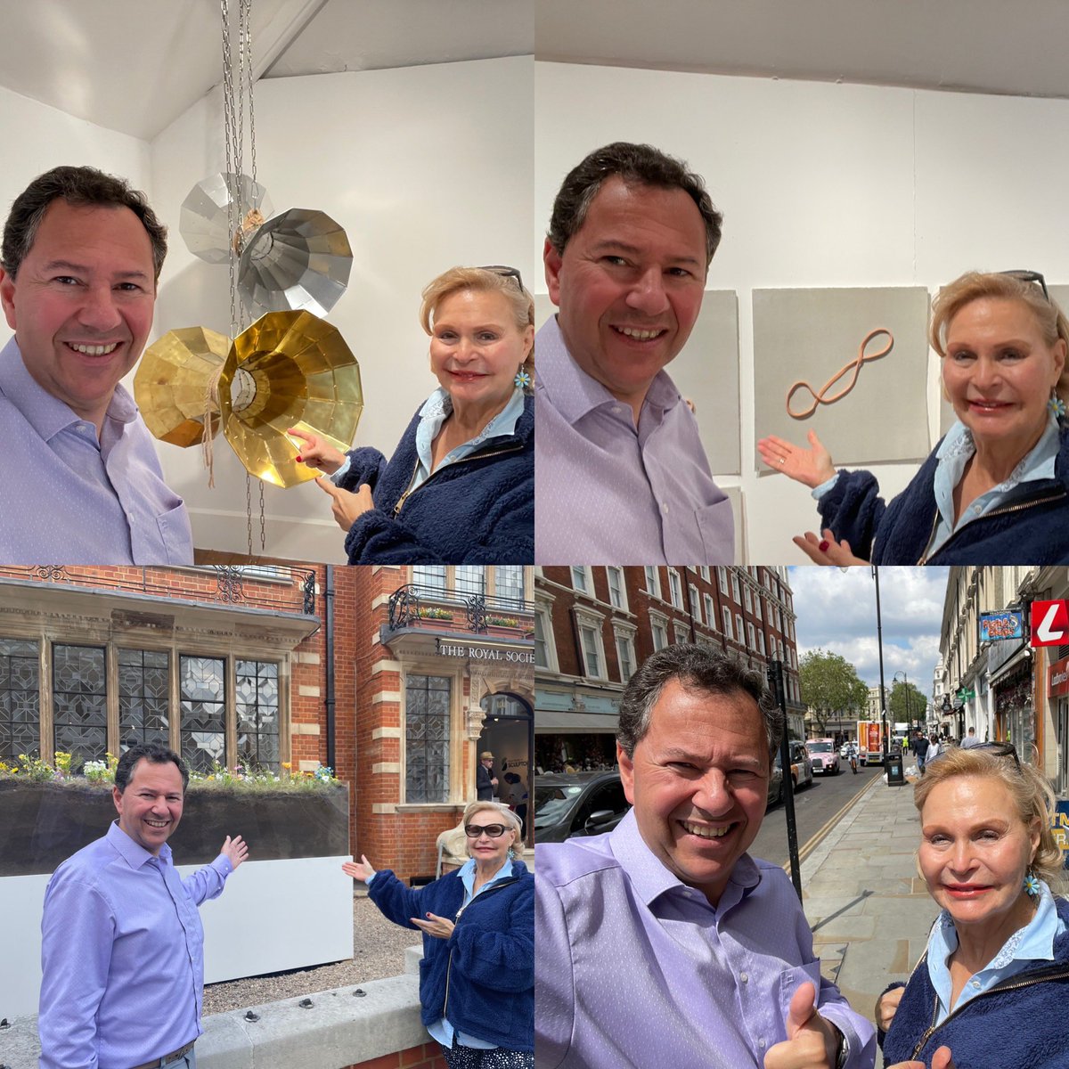 Coutfield Councillors @GregHammond66 @janetevansRBKC enjoying our ward on beautiful day 
 #Brunch #Exhibition @Royal_Sculptors Awards exhibition at Royal Society of Sculptors #SupportLocal #MindblowingCreativity #GloucesterRoad #OldBromptonRoad #ButeStreet @cordeliaevans