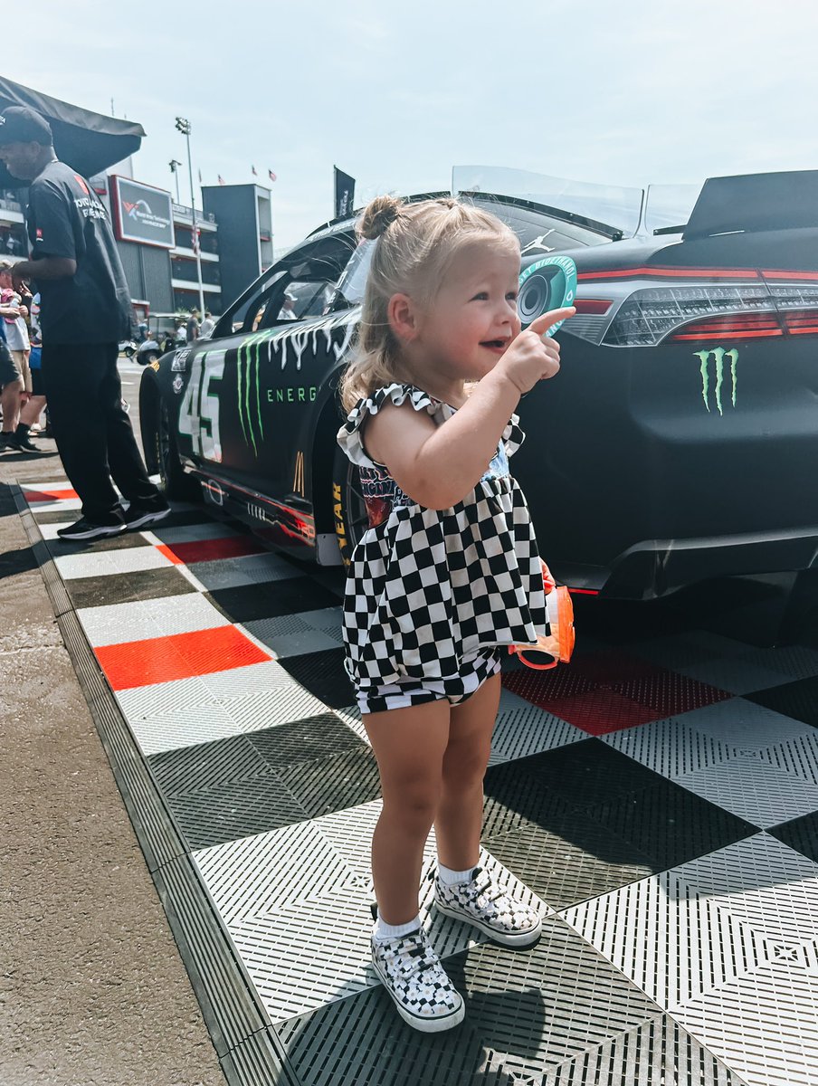 Kayleigh is going for #bestdressed at the @NASCAR race today.