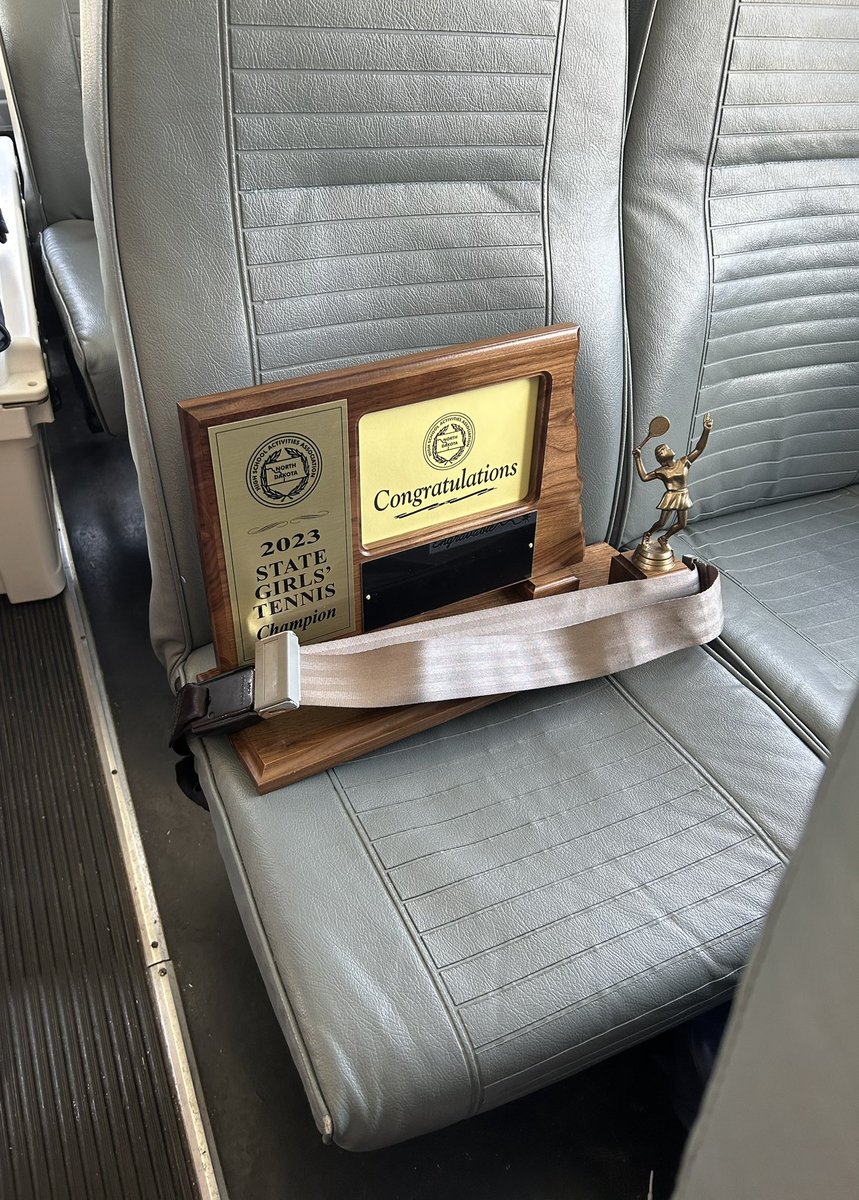 All buckled in and ready for the ride home.